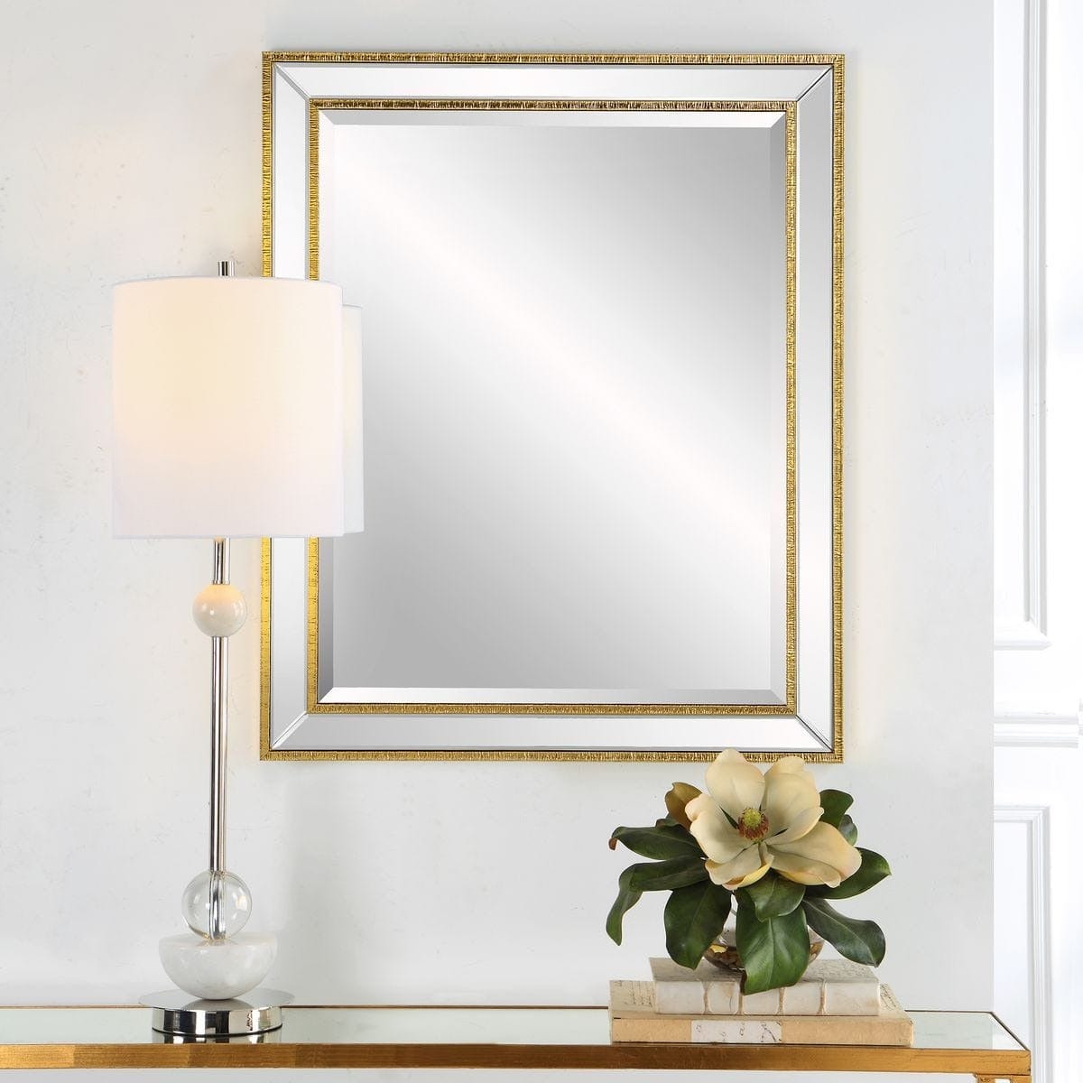 Keiichi Mirrors Lines Small Mirror in Gold House of Isabella UK