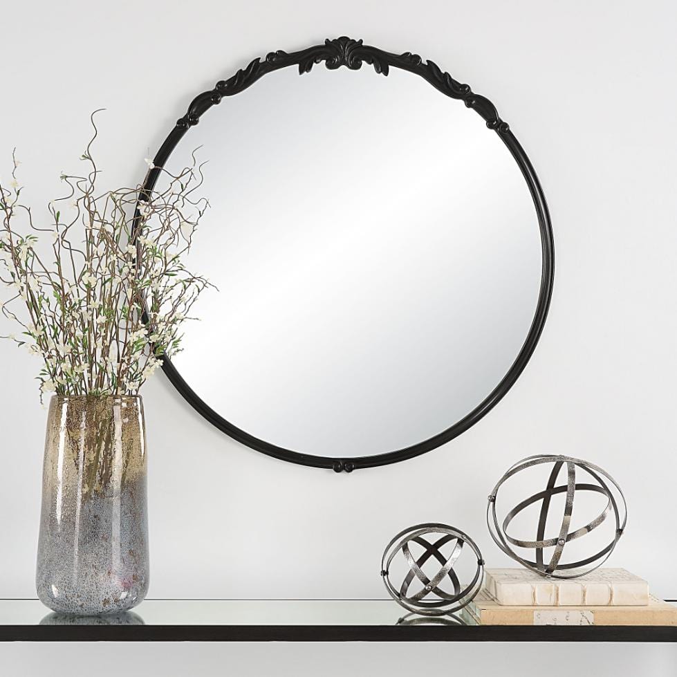 Keiichi Mirrors Margaret Round Mirror Black House of Isabella UK