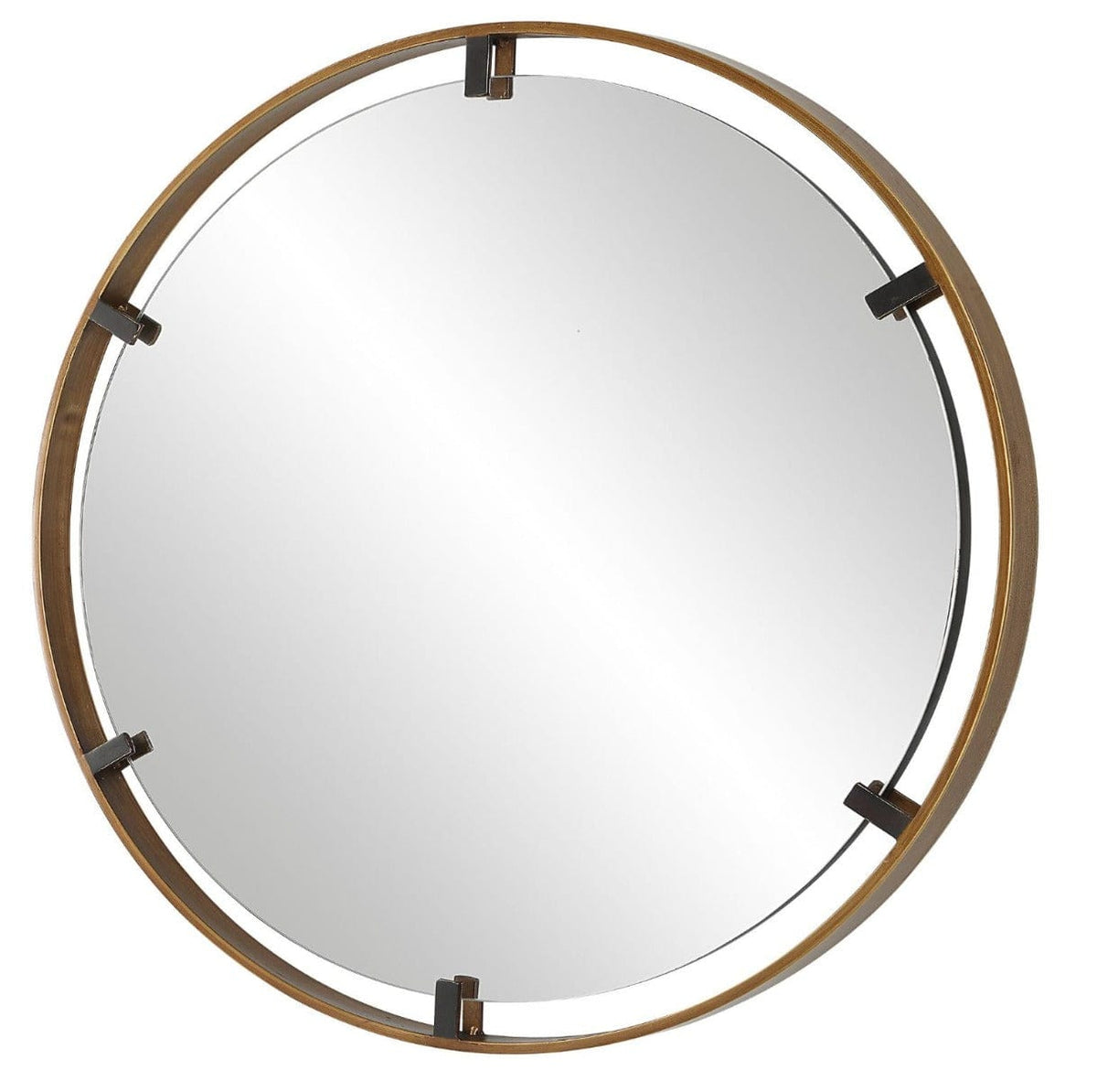 Keiichi Mirrors Maritime Mirror Black & Brass House of Isabella UK