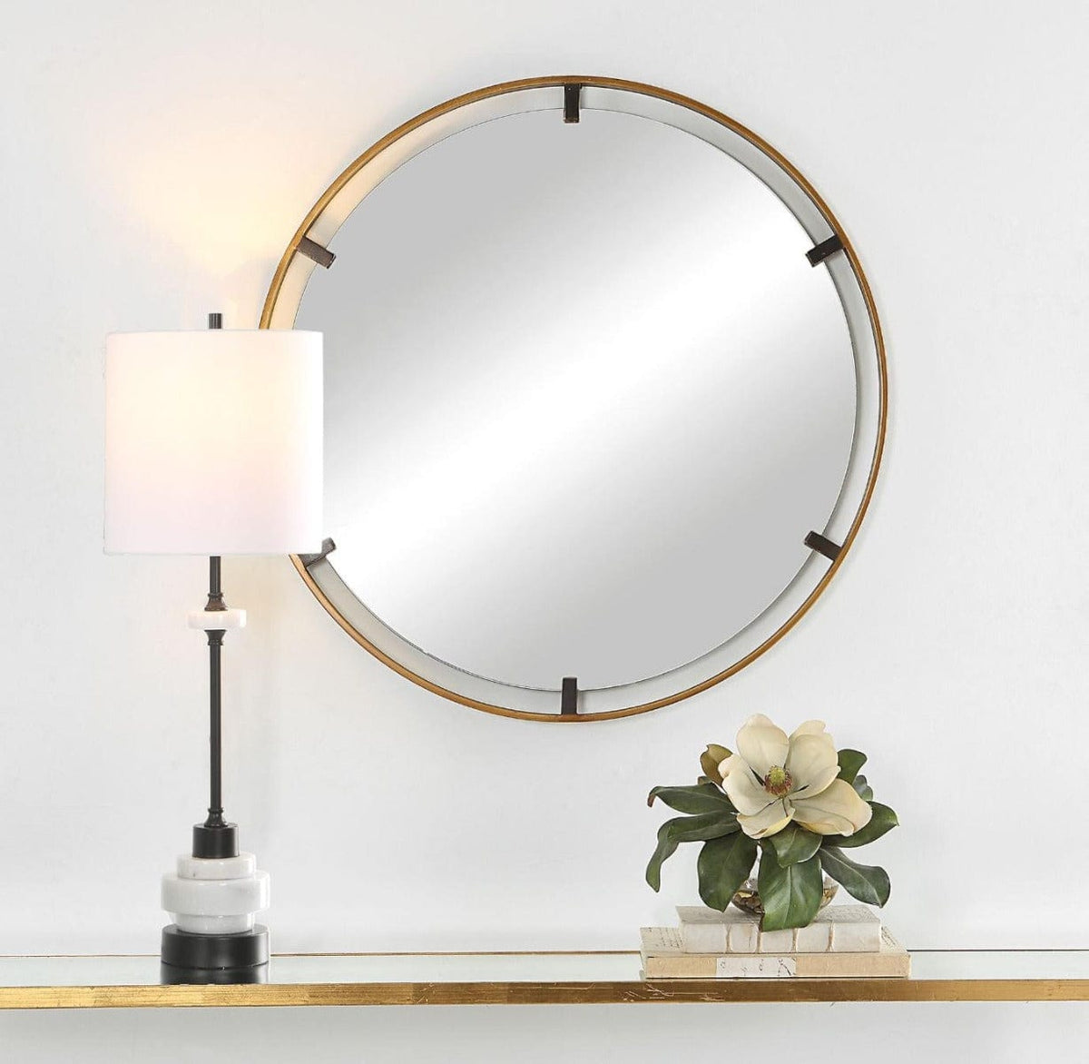 Keiichi Mirrors Maritime Mirror Black & Brass House of Isabella UK