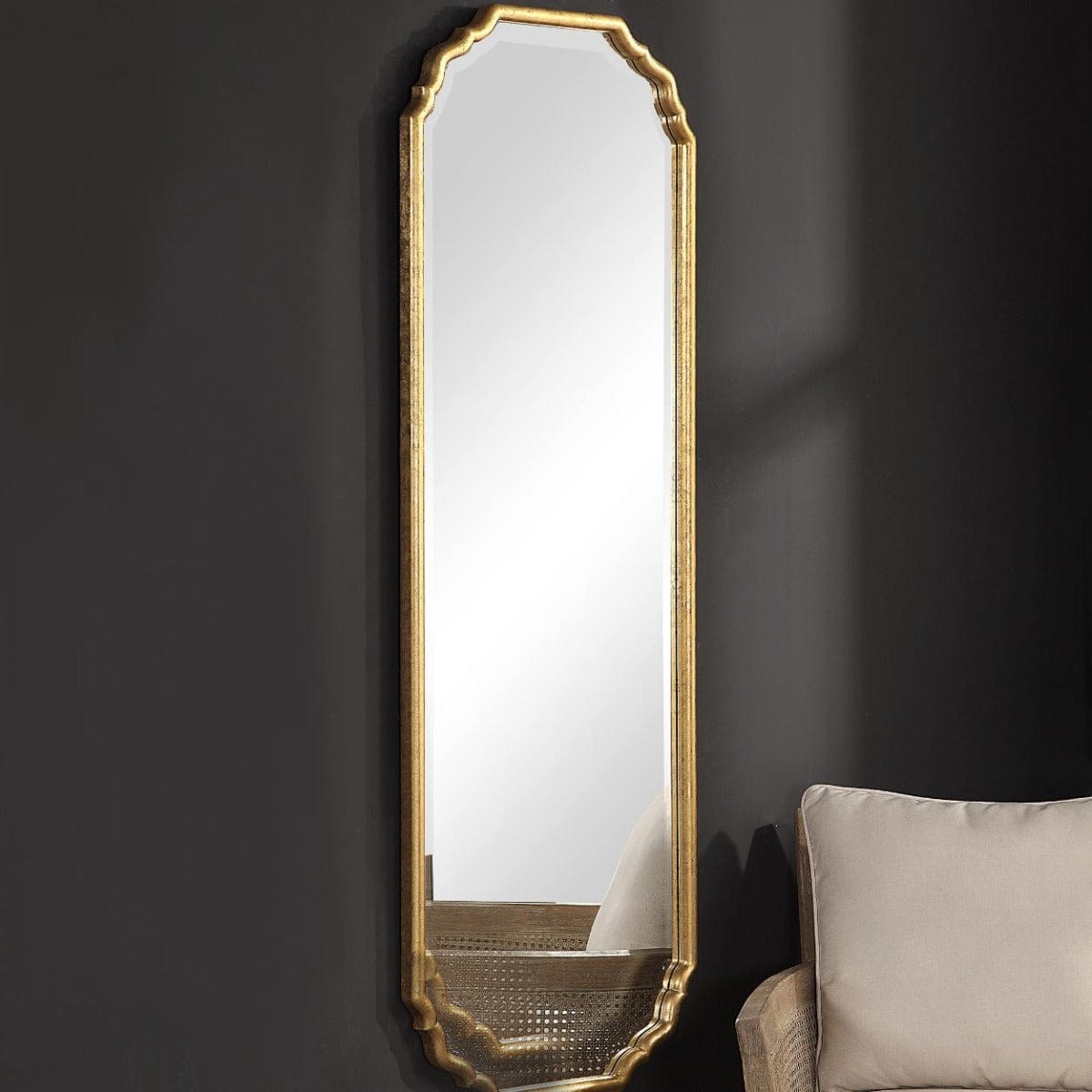 Keiichi Mirrors Maye Long Mirror Gold House of Isabella UK