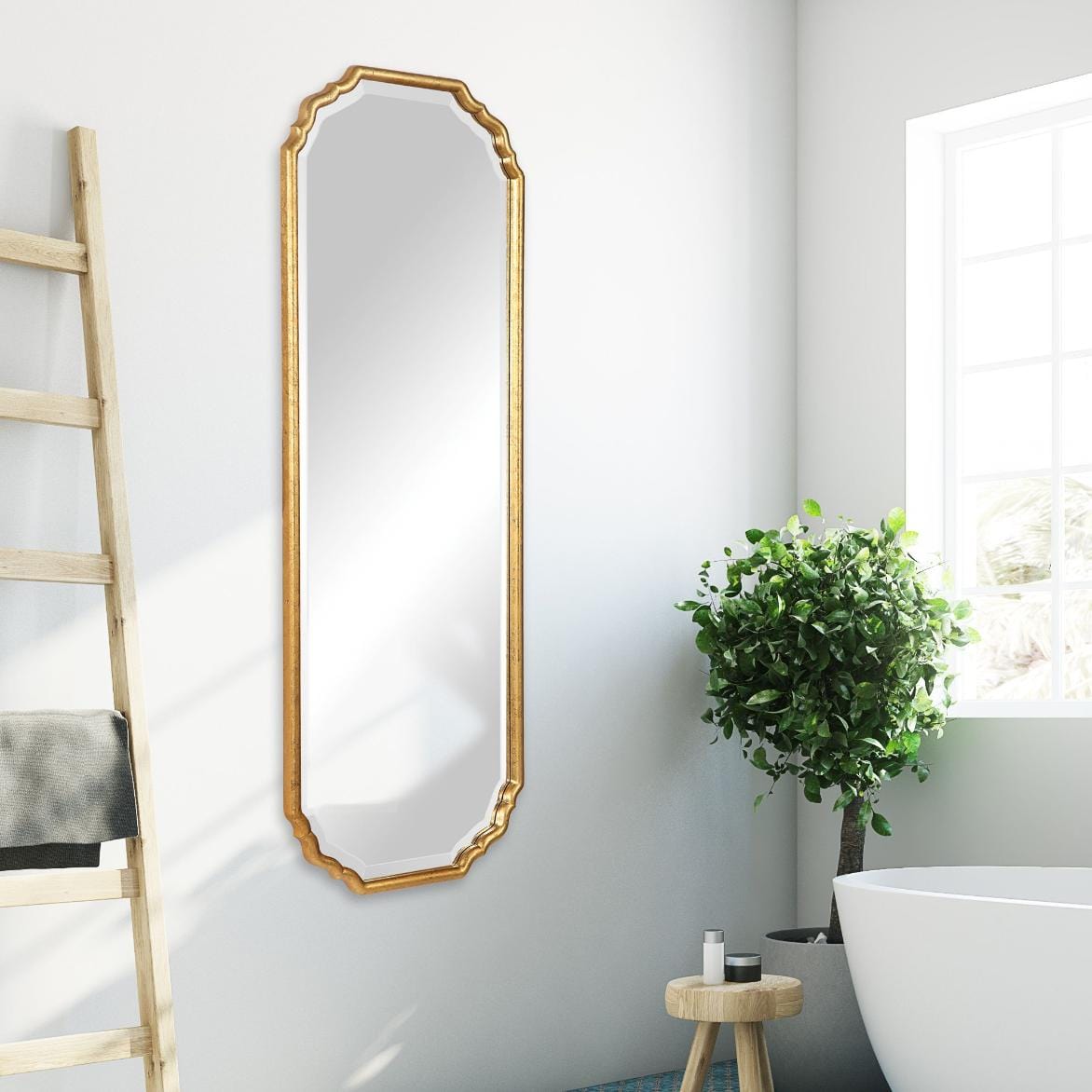 Keiichi Mirrors Maye Long Mirror Gold House of Isabella UK