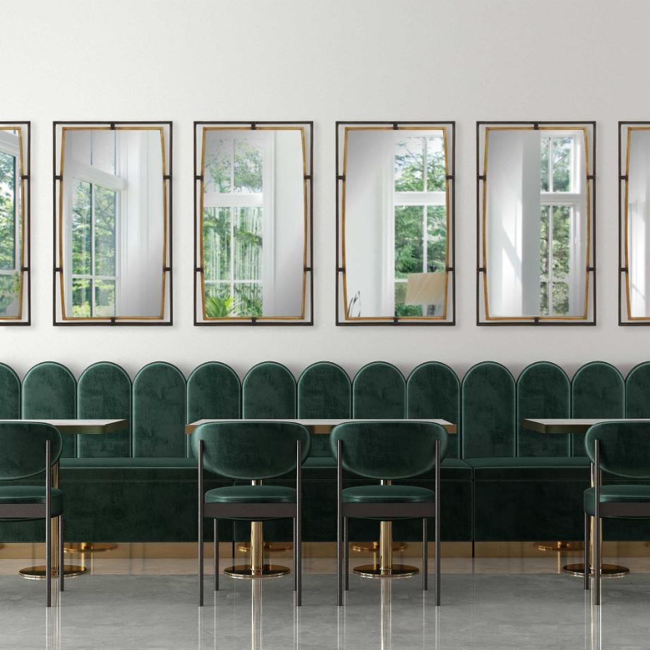 Keiichi Mirrors Parallel Mirror Bronze & Brass House of Isabella UK