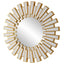 Keiichi Mirrors Rays Round Mirror Gold House of Isabella UK