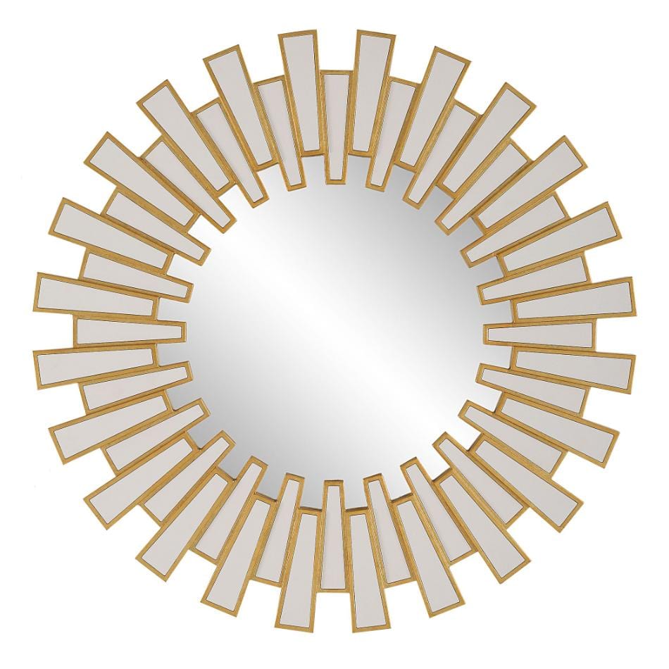 Keiichi Mirrors Rays Round Mirror Gold House of Isabella UK