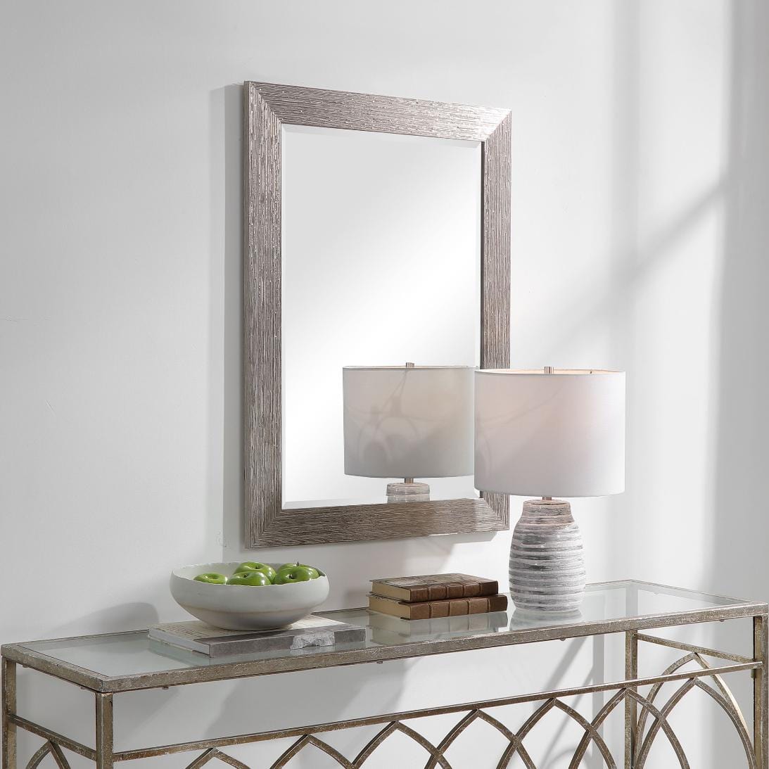 Keiichi Mirrors Silver Wood Effect Mirror House of Isabella UK