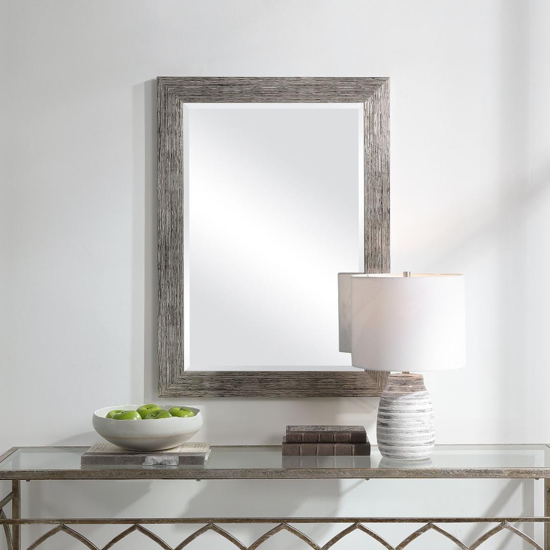 Keiichi Mirrors Silver Wood Effect Mirror House of Isabella UK