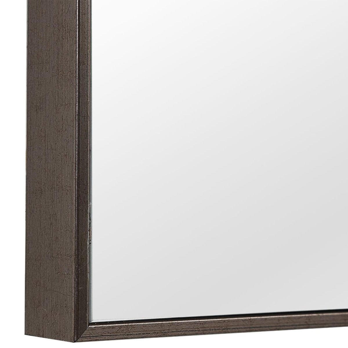 Keiichi Mirrors Simple Slim Frame Mirror Gunmetal Grey House of Isabella UK