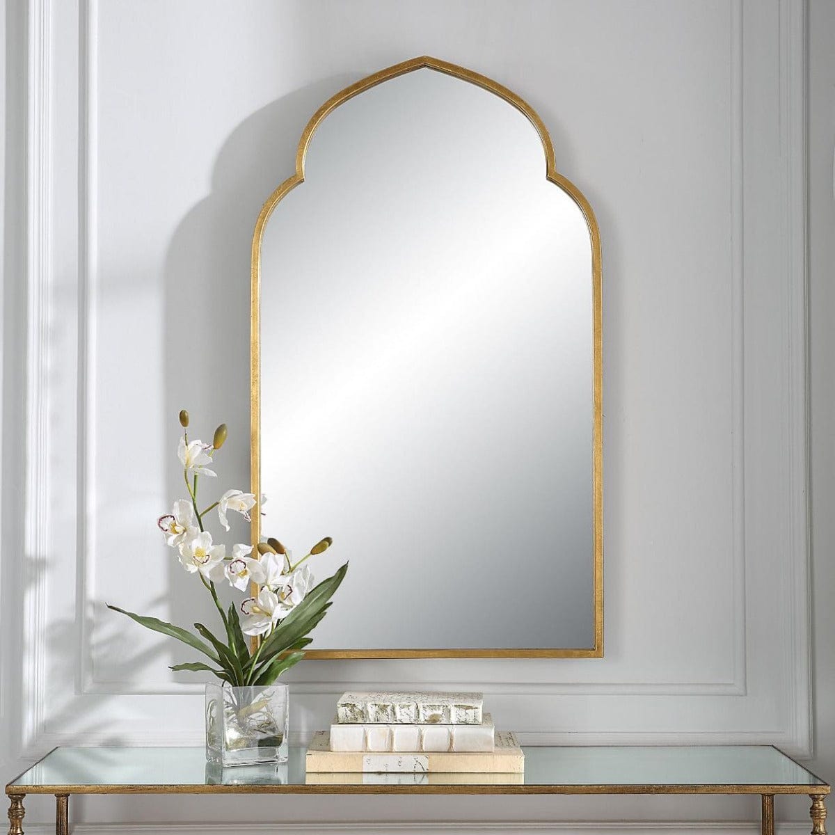 Keiichi Mirrors Temple Mirror Gold Finish House of Isabella UK