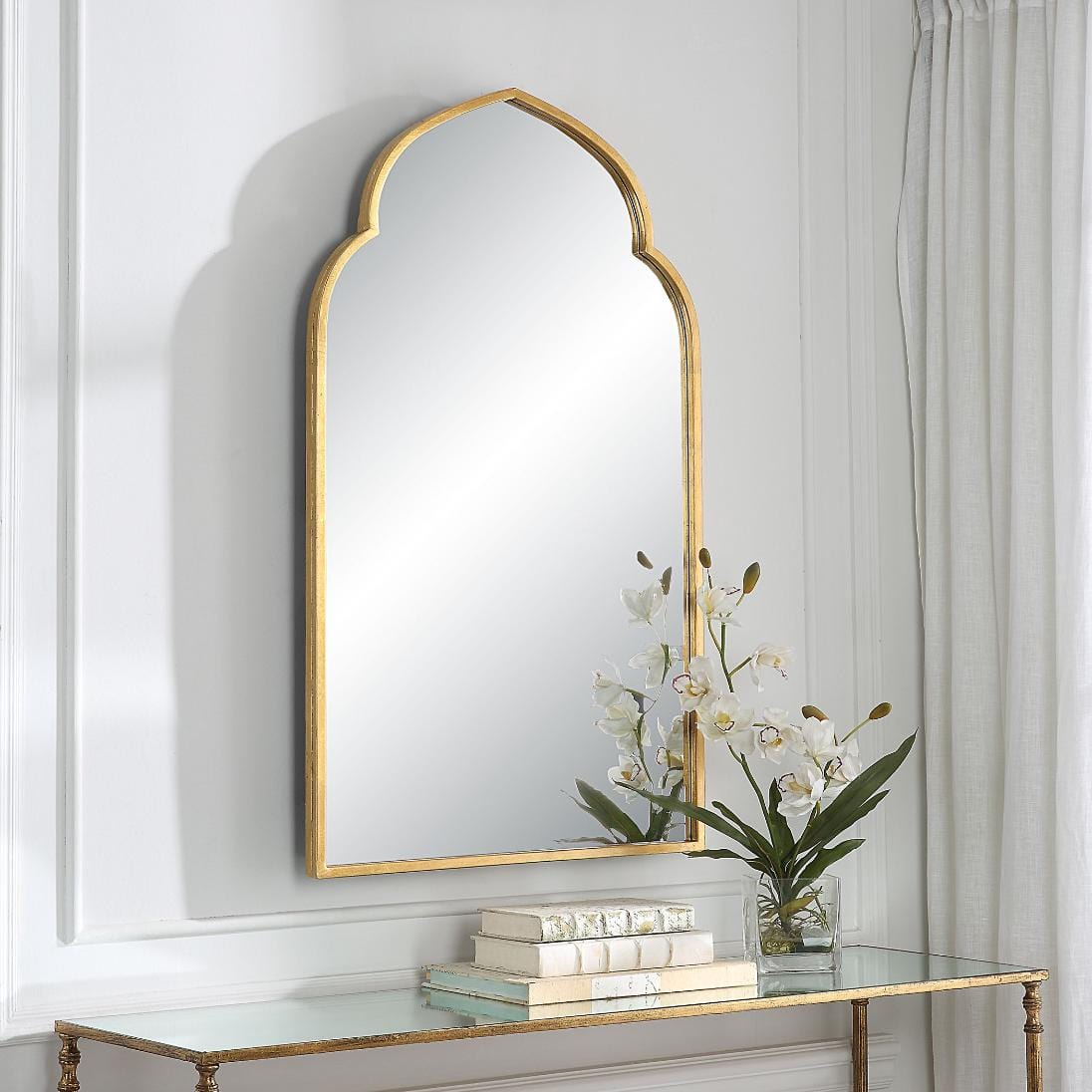 Keiichi Mirrors Temple Mirror Gold Finish House of Isabella UK