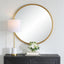 Keiichi Mirrors Textured Round Mirror in Gold House of Isabella UK