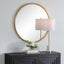 Keiichi Mirrors Textured Round Mirror in Gold House of Isabella UK
