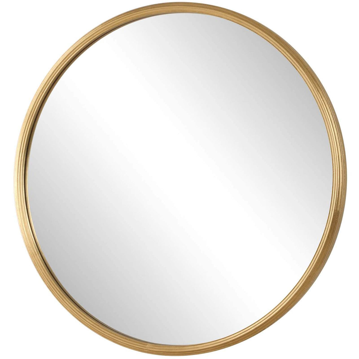 Keiichi Mirrors Textured Round Mirror in Gold House of Isabella UK