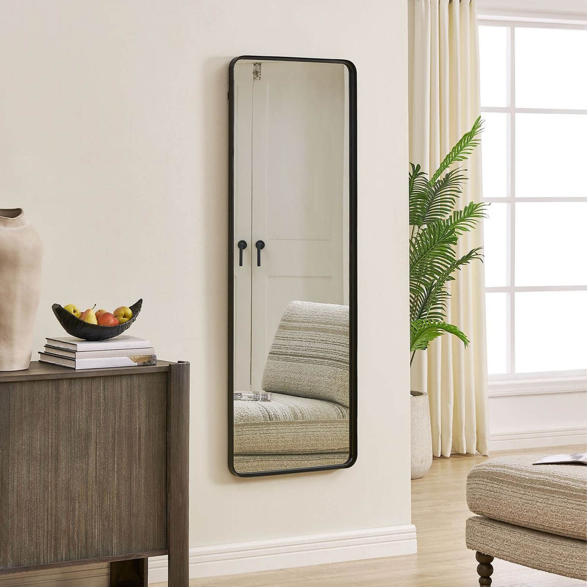 Keiichi Mirrors Toby Full Length Mirror in Black House of Isabella UK