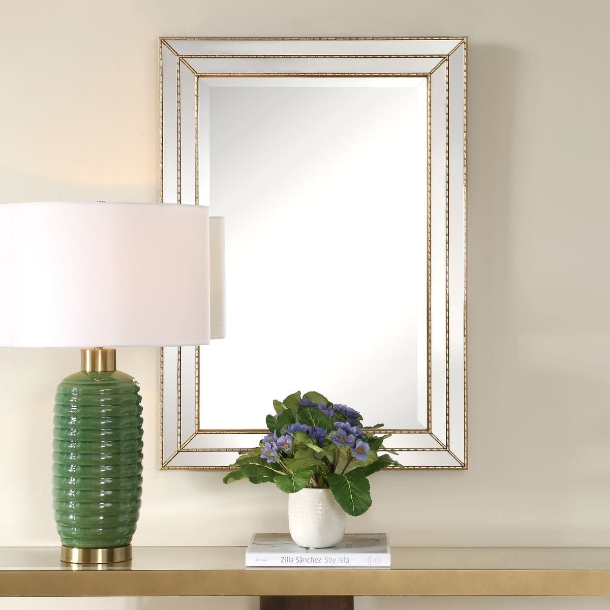 Keiichi Mirrors Triple Frame Mirror in Gold House of Isabella UK