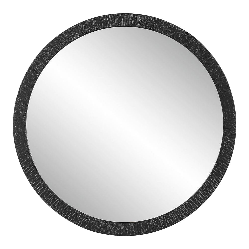 Keiichi Mirrors William Satin Black Round Mirror House of Isabella UK