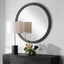 Keiichi Mirrors William Satin Black Round Mirror House of Isabella UK