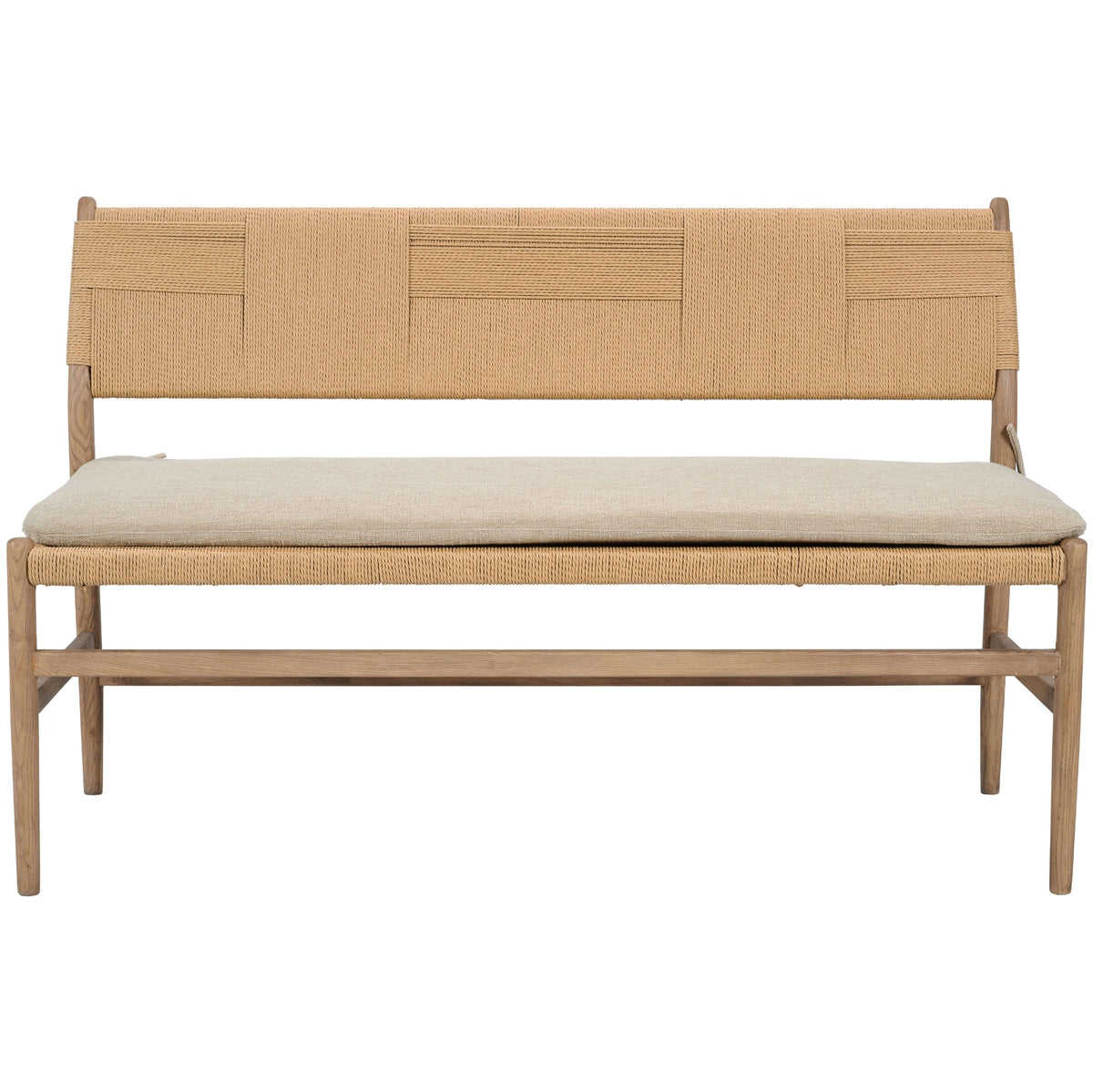 Radford Bench with Fabric Seat Cushion