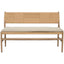 Radford Bench with Fabric Seat Cushion