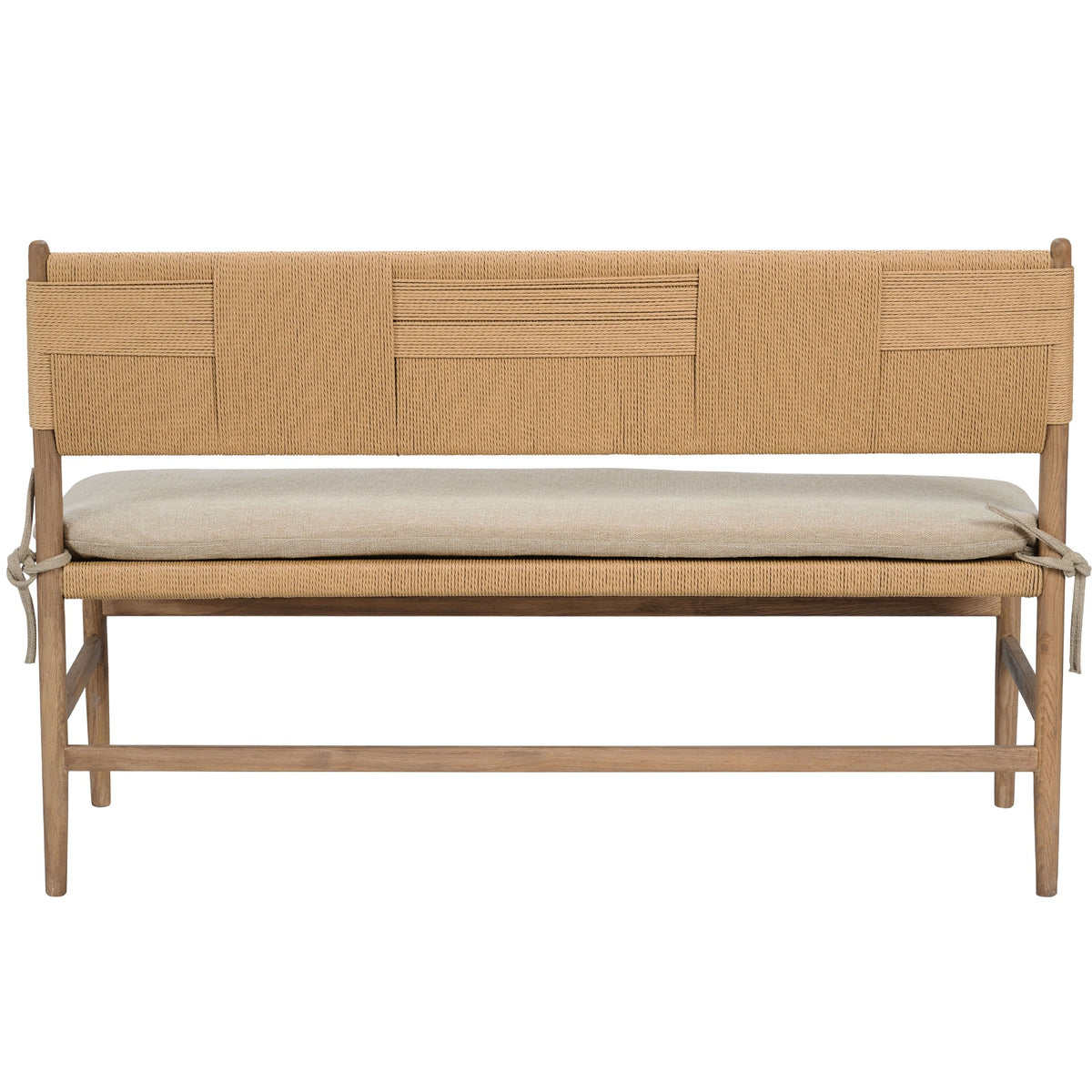 Radford Bench with Fabric Seat Cushion