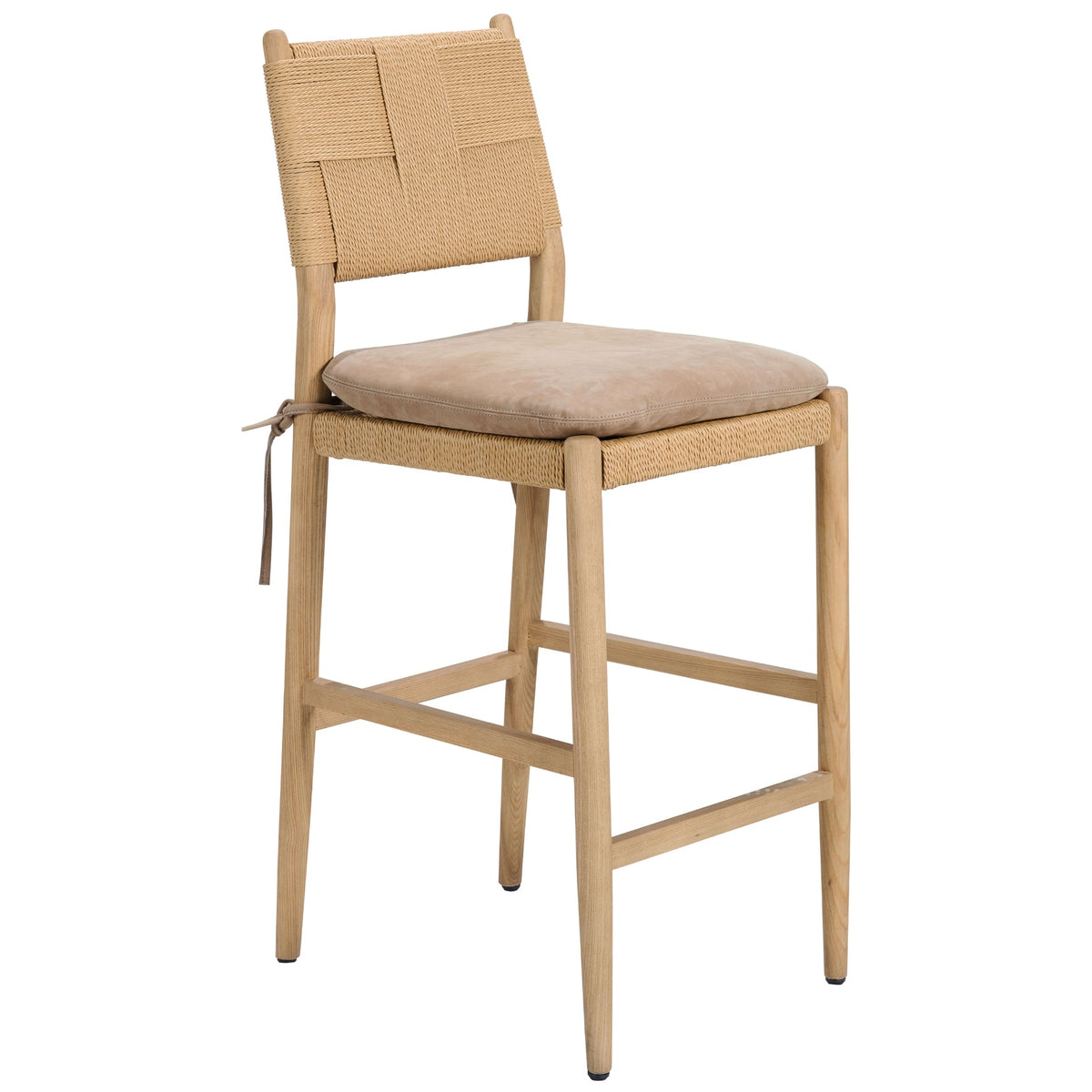 Radford Counter Stool with Leather Seat Cushion