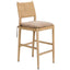 Radford Counter Stool with Leather Seat Cushion