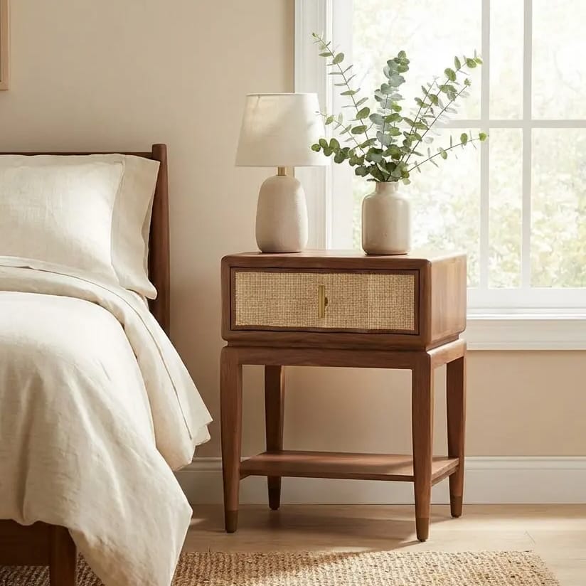 Keiichi Sleeping Birdlip Bedside Table House of Isabella UK