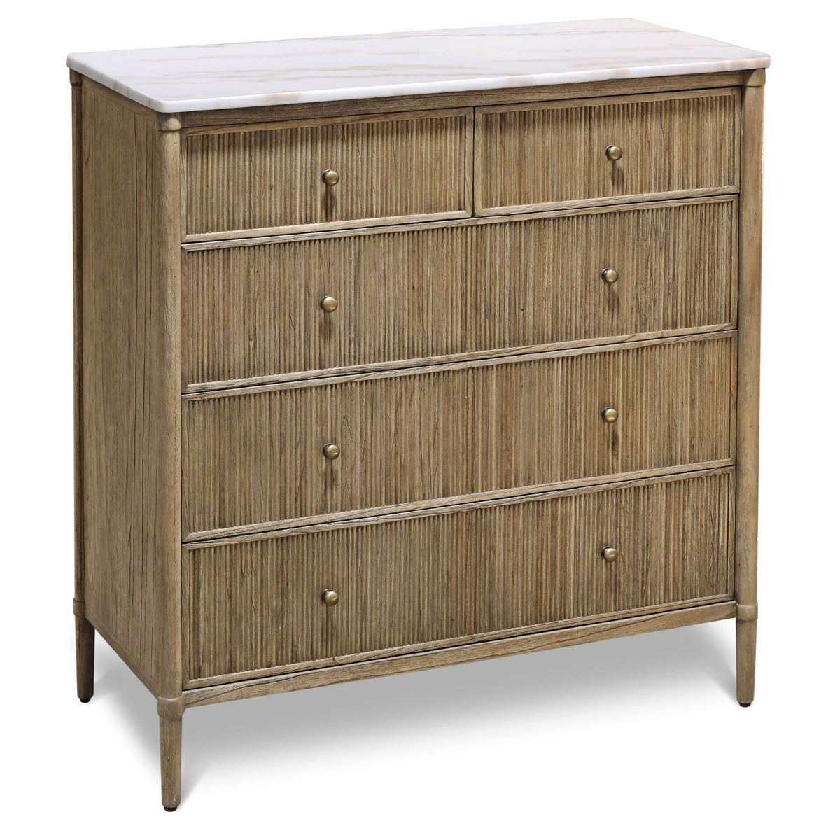 Keiichi Sleeping Highgrove 5 Drawer Chest of Drawers with Marble Top House of Isabella UK