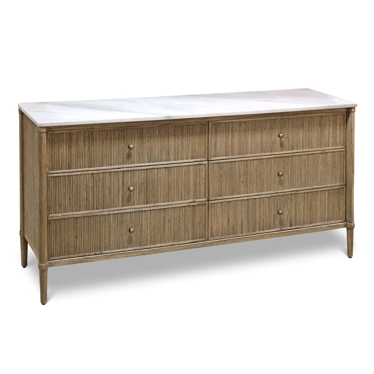 Keiichi Sleeping Highgrove 6 Drawer Chest of Drawers with Marble Top House of Isabella UK