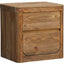 Keiichi Sleeping Reclaimed Pine 2 Drawer Bedside Table House of Isabella UK