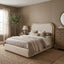 Keiichi Sleeping Sandford Curved Upholstered Bed – Super King Bed Frame House of Isabella UK
