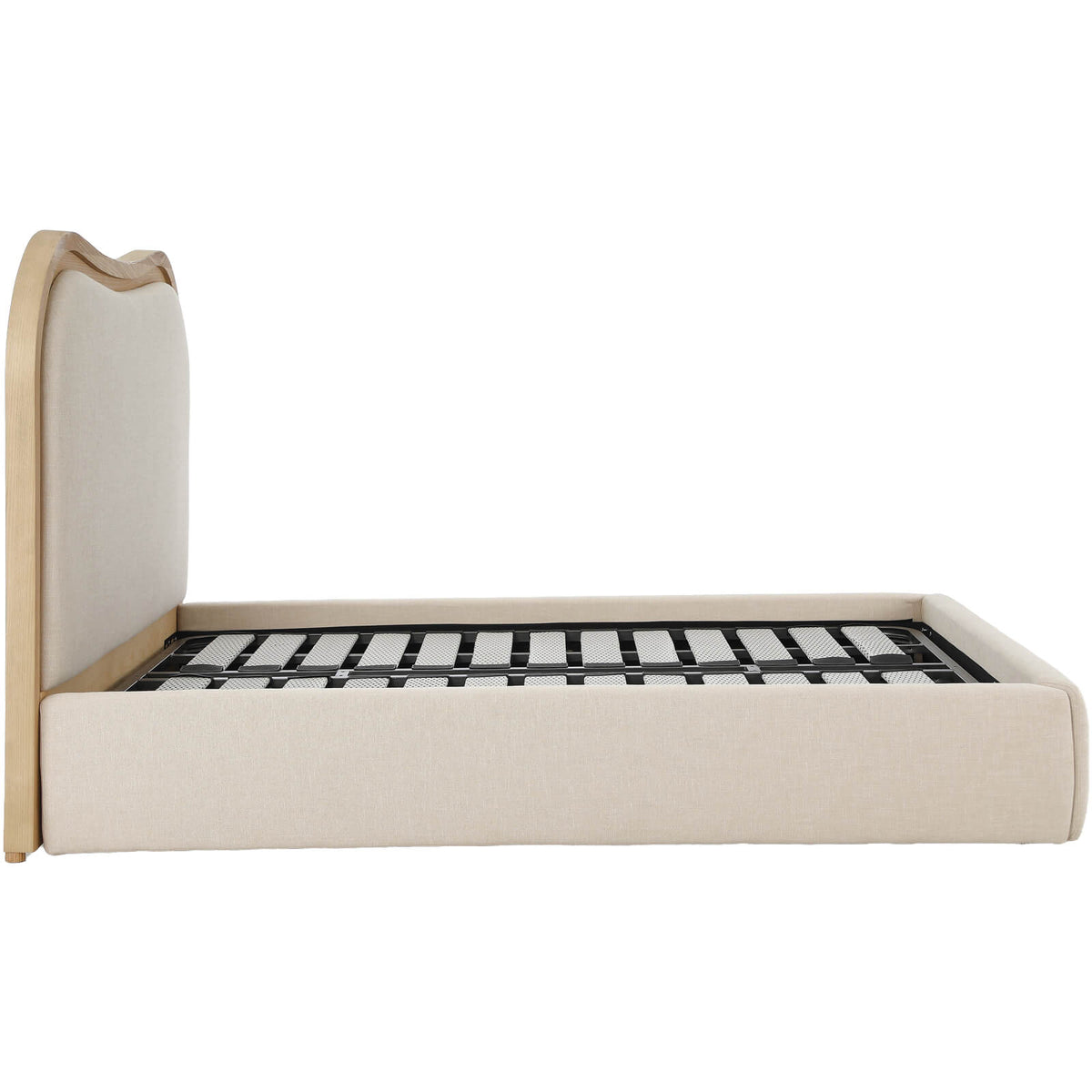 Keiichi Sleeping Sandford Curved Upholstered Bed – Super King Bed Frame House of Isabella UK