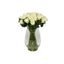 Large Cream Faux Rose Arrangement in Fishbowl Vase