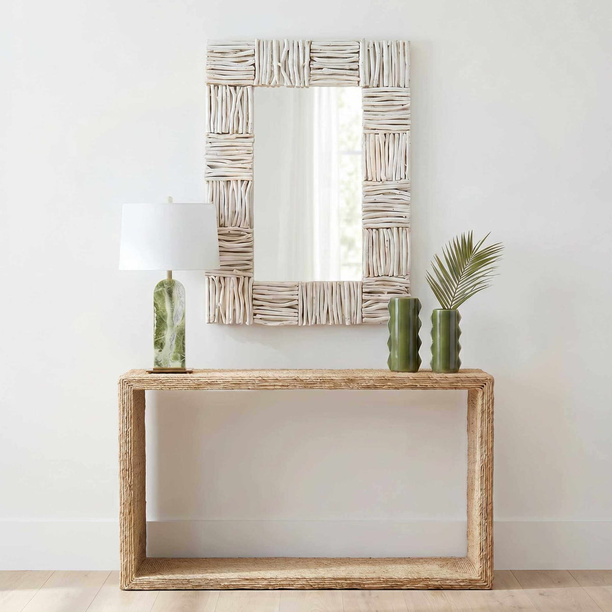 Lathey Teak Mirror