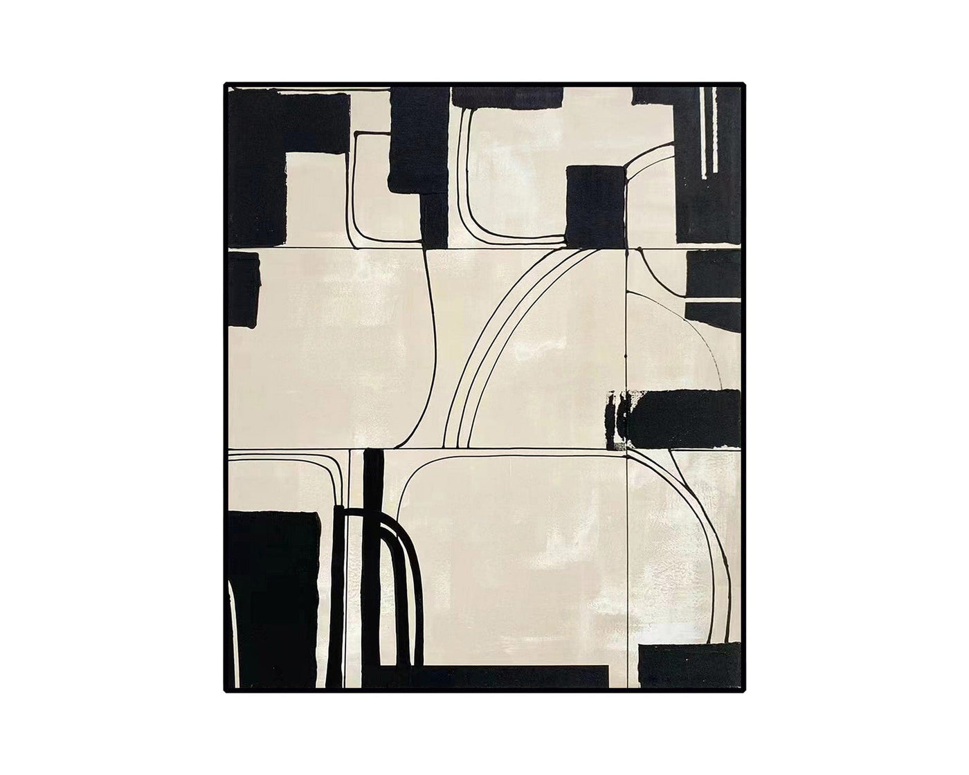 Liang & Eimil Accessories Architect's Dream Oil Painting - Black and Cream House of Isabella UK