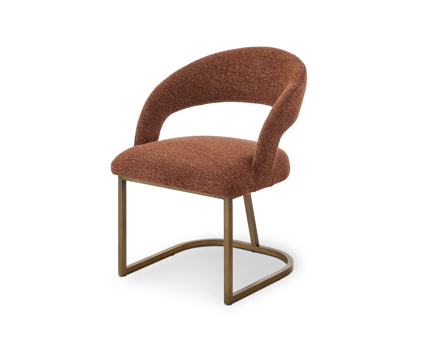 Liang & Eimil Dining Alfie Dining Chair (Crib5) - Bari Chestnut Red & Bronze Steel House of Isabella UK