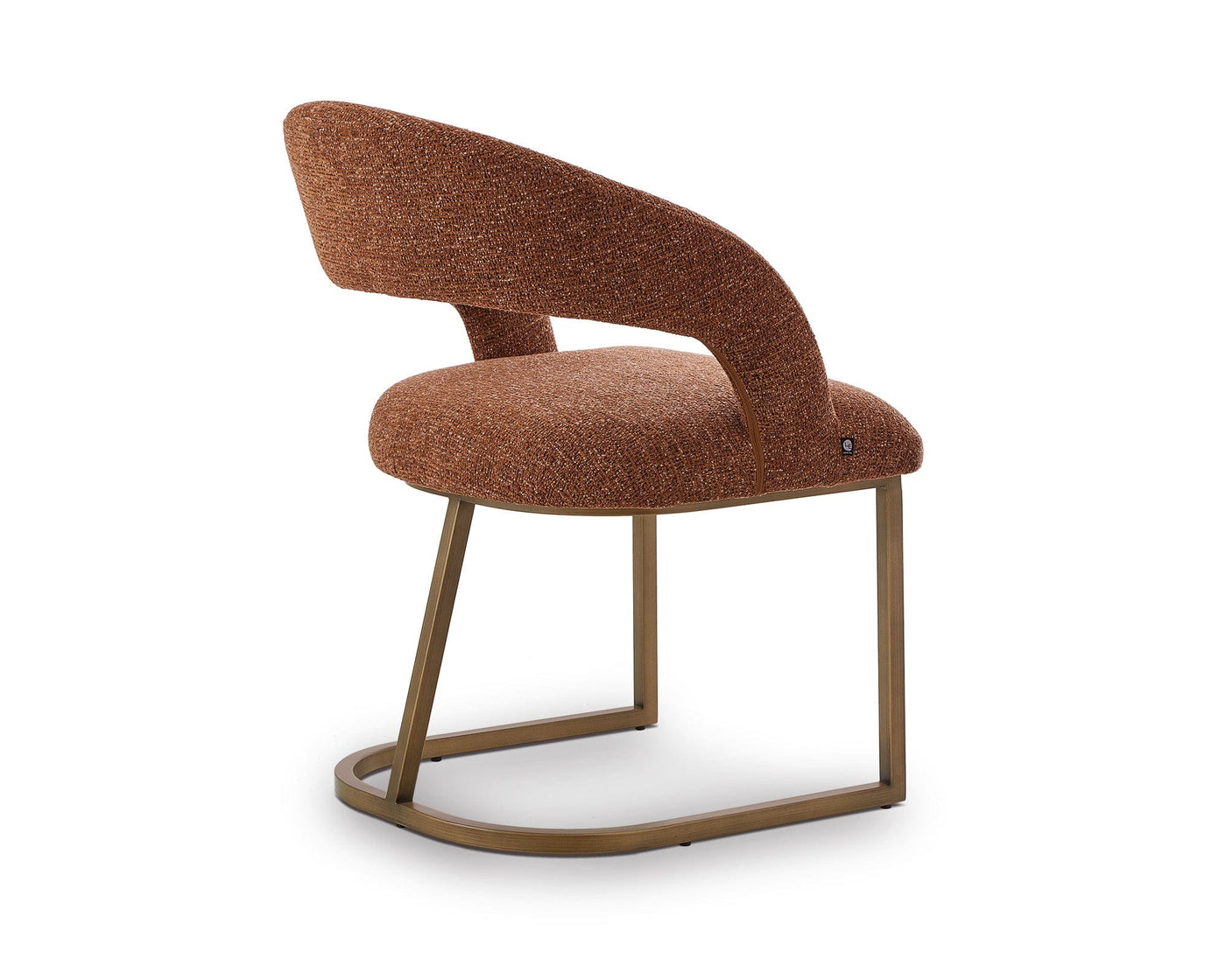 Liang & Eimil Dining Alfie Dining Chair (Crib5) - Bari Chestnut Red & Bronze Steel House of Isabella UK