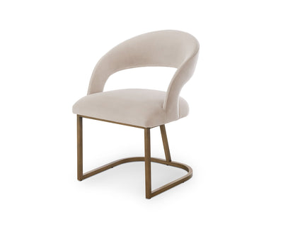 Liang & Eimil Dining Alfie Dining Chair (Crib5) - Megan Pebble & Bronze Steel House of Isabella UK