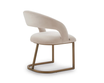 Liang & Eimil Dining Alfie Dining Chair (Crib5) - Megan Pebble & Bronze Steel House of Isabella UK