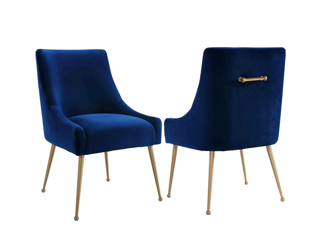 Cohen Dining Chair - Marine Blue Velvet– House of Isabella UK