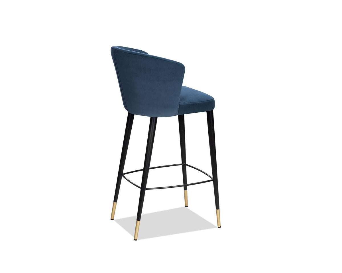 Elica Barstool Gainsborough Cobalt Blue Velvet | OUTLET.