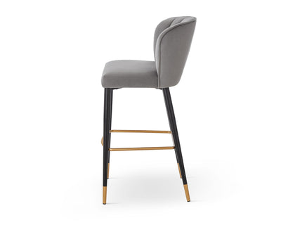 Liang & Eimil Dining Maya Bar Stool (Crib5) - Megan Grey & Brushed Brass House of Isabella UK