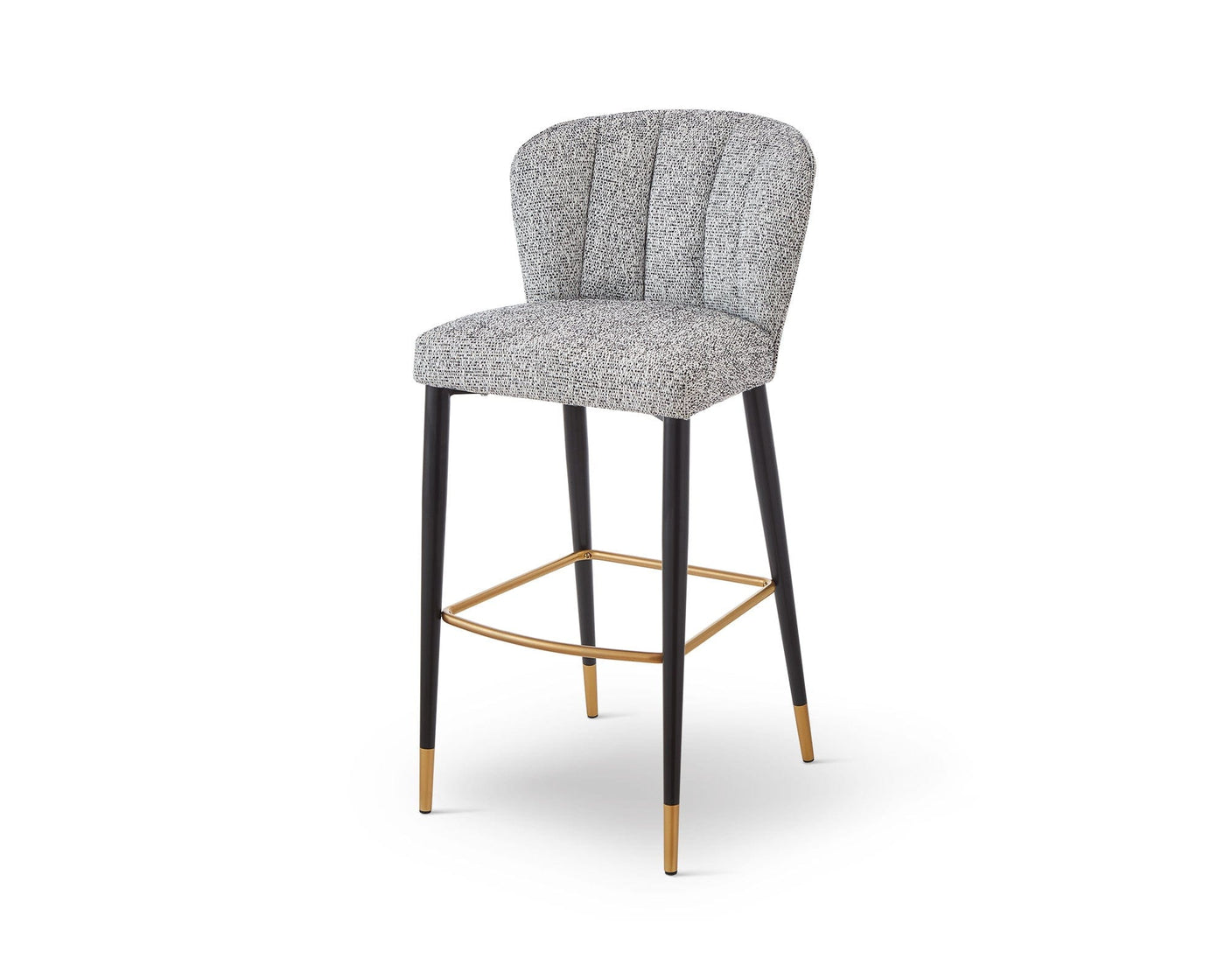 Liang & Eimil Dining Maya Bar Stool (Crib5) - Talbot Freckle & Brushed Brass House of Isabella UK