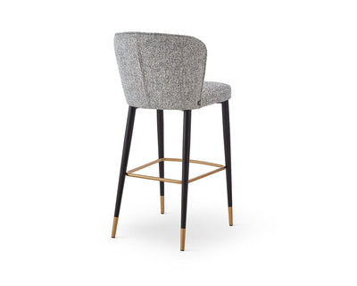 Liang & Eimil Dining Maya Bar Stool (Crib5) - Talbot Freckle & Brushed Brass House of Isabella UK