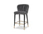 Liang & Eimil Dining Maya Counter Stool - Kaster Anchor Grey Velvet | OUTLET House of Isabella UK