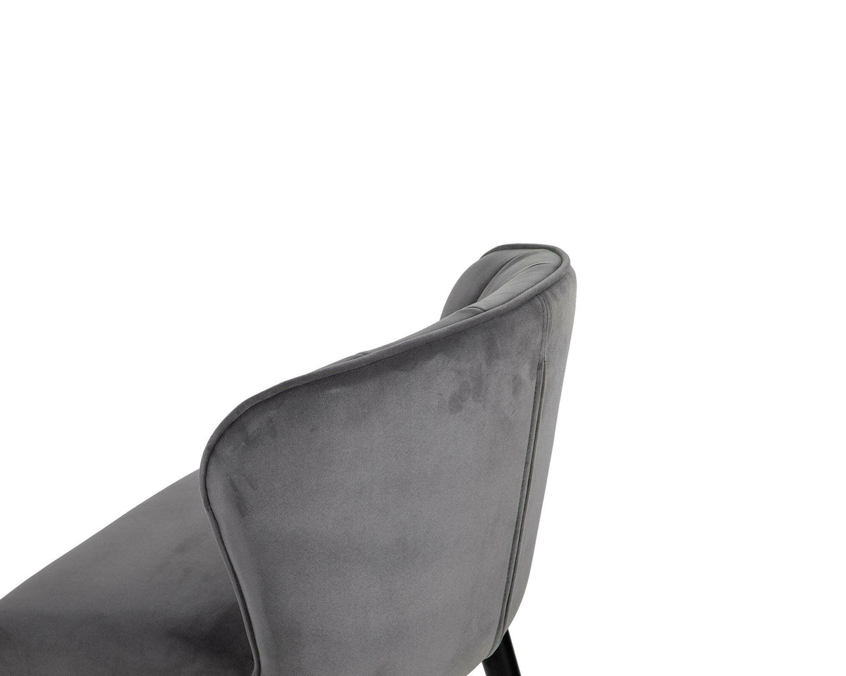 Maya Counter Stool - Kaster Anchor Grey Velvet | OUTLET.