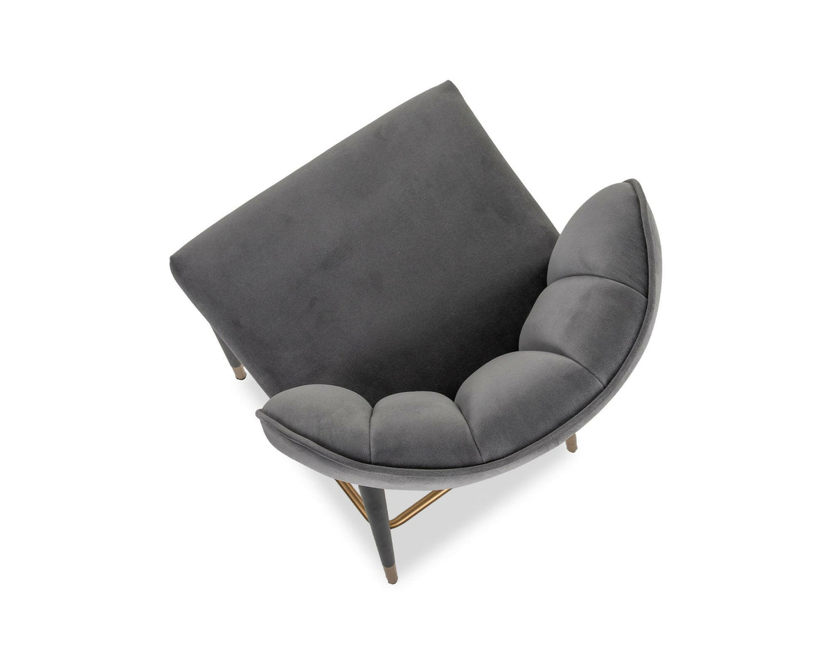 Maya Counter Stool - Kaster Anchor Grey Velvet | OUTLET.