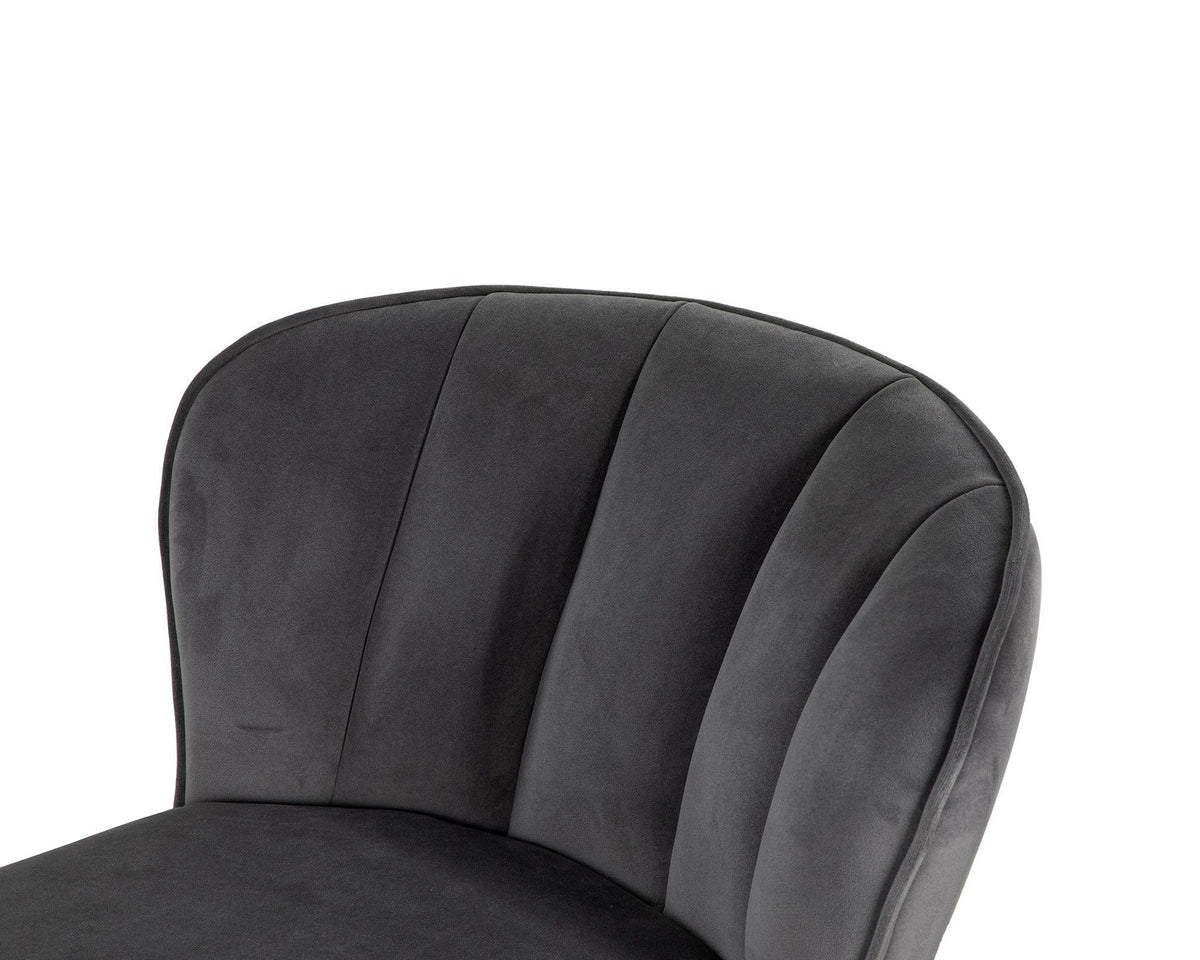 Maya Counter Stool - Kaster Anchor Grey Velvet | OUTLET.