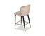 Liang & Eimil Dining Maya Counter Stool - Kaster Mushroom Velvet House of Isabella UK