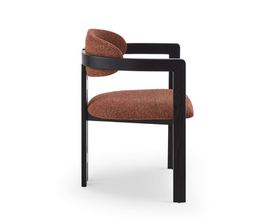 Liang & Eimil Dining Neo Dining Chair (Crib5) - Bari Chestnut Red & Matt Black House of Isabella UK